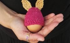 Free Knitting Pattern for a Hop-Along Egg Cozy