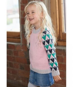 Free Knitting Pattern for a Kid's Graphic Pullover