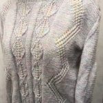 Free Knitting Pattern for a Lacy Leaf Jumper.