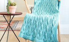 Free Knitting Pattern for a Leafy Lace Green Afghan