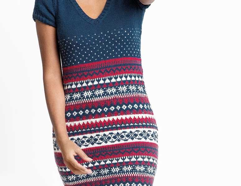 Free Knitting Pattern for a Modern Fair Isle Dress