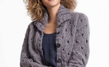 Free Knitting Pattern for a Mohair Eyelet Cardigan