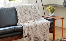 Free Knitting Pattern for a Rose Leaf Blanket