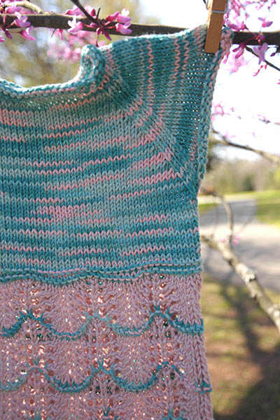 Free Knitting Pattern for a Sakura Dress.