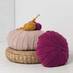 Free Knitting Pattern for a Textured Pouf.