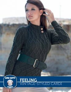 Free Knitting Pattern for a Vintage Styled Cable Cardigan