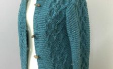 Free Knitting Pattern for a Women’s Aran Tweed Cardigan