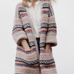 Free Knitting Pattern for a Women's Color Work Cardigan.