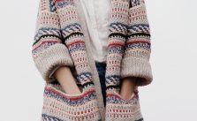 Free Knitting Pattern for a Women’s Color Work Cardigan