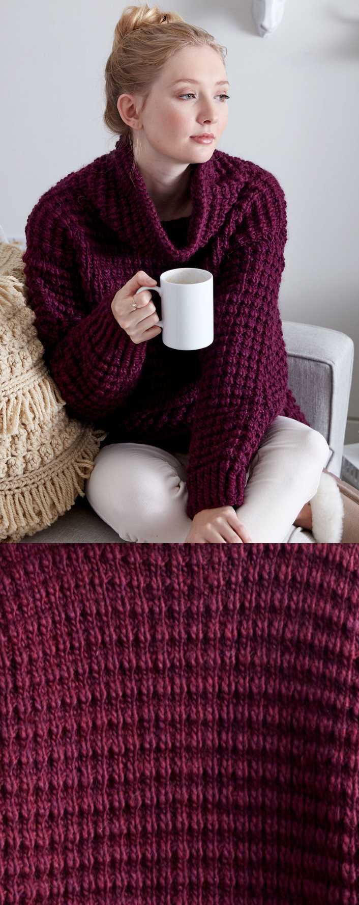 Free Knitting Pattern for an Easy-Going Pullover.
