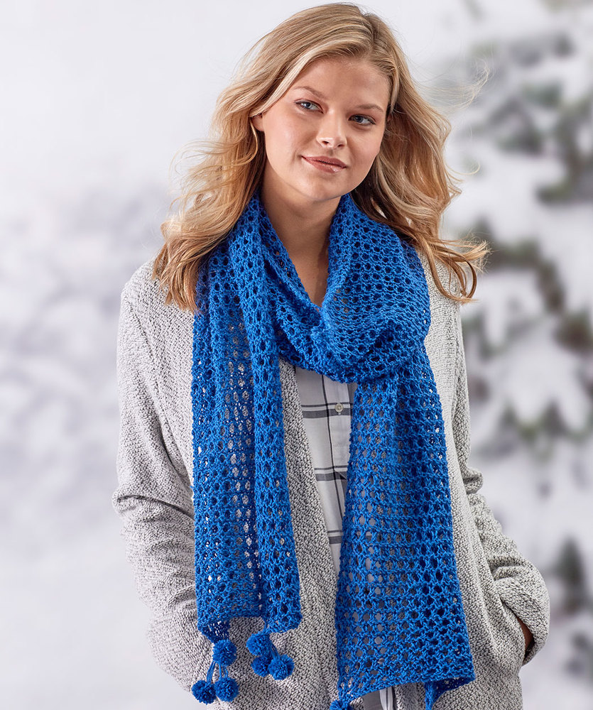 Free Lace Knitting Patterns for Beginners Mesh Scarf ...