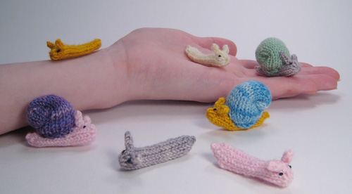 Free amigurumi knitting pattern for Snails and Slugs