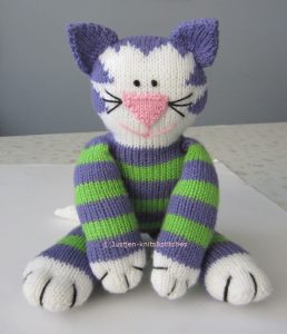 Free Knitted Cat Pattern Share Kitty. Free cat soft toy knitting pattern.