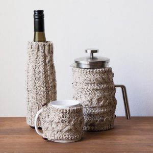 Free Knitting Pattern for Cabled Cozies