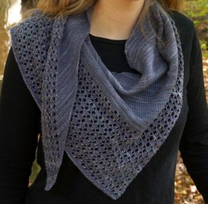 Free Knitting Pattern for Charmayne Beaded Lace Shawl