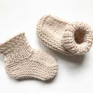 Free Knitting Pattern for Quick & Easy Baby Boots