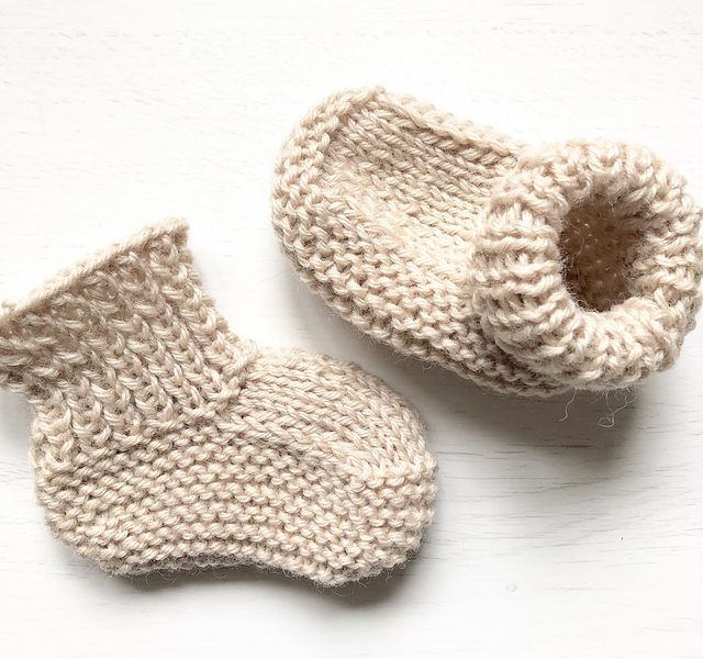 Free Knitting Pattern for Quick & Easy Baby Boots