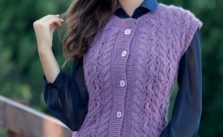 Free Knitting Pattern for a Buttoned Waistcoat