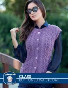 Free Knitting Pattern for a Buttoned Waistcoat