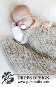 Free Knitting Pattern for a Cabled Baby Blanket