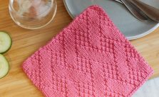 Free Knitting Pattern for a Chevron Dishcloth