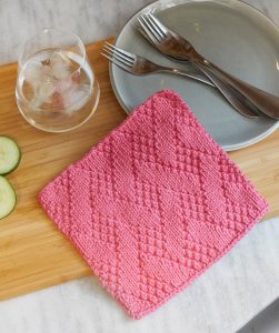 Free Knitting Pattern for a Chevron Dishcloth