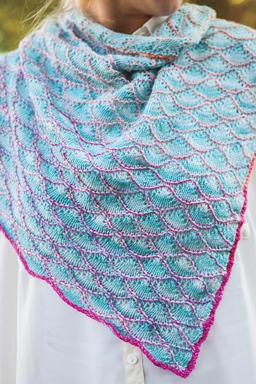 Free Knitting Pattern for a Deep Ocean Shawl