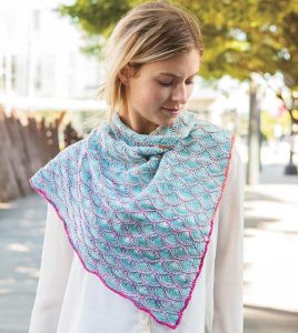 Free Knitting Pattern for a Deep Ocean Shawl