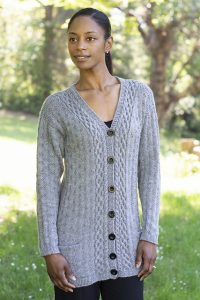 Free Knitting Pattern for a Diamond Cardigan