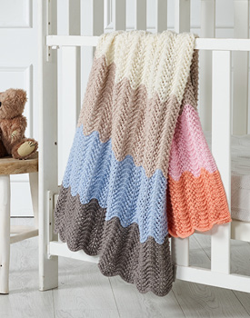 Free Knitting Pattern for a Feather and Fan Baby Blanket