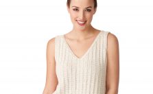 Free Knitting Pattern for a Get in Line Knit Tank