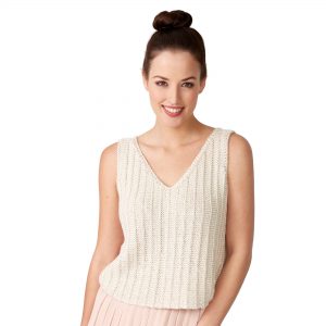 Free Knitting Pattern for a Get in Line Knit Tank