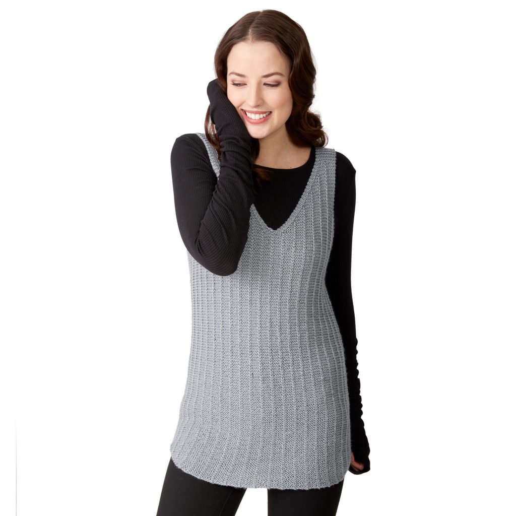 Free Knitting Pattern for a Get in Line Knit Tank