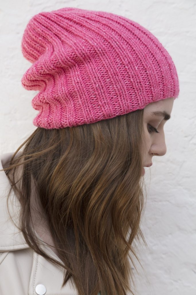 Free Knitting Pattern for a Girls Ribbed Hat
