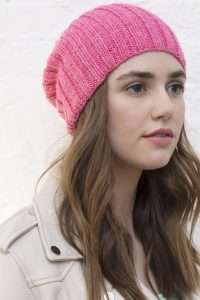 Free Knitting Pattern for a Girls Ribbed Hat