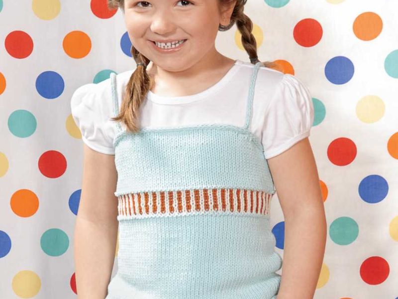 Free Knitting Pattern for a Girl’s Skinny Tank Top