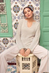 Free Knitting Pattern for a Keyhole Sweater