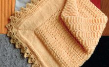 Free Knitting Pattern for a Lacy Edge Baby Blanket