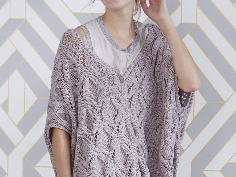 Free Knitting Pattern for a Oversized Lace Vest
