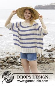 Free Knitting Pattern for a Riviera Stripes Sweater