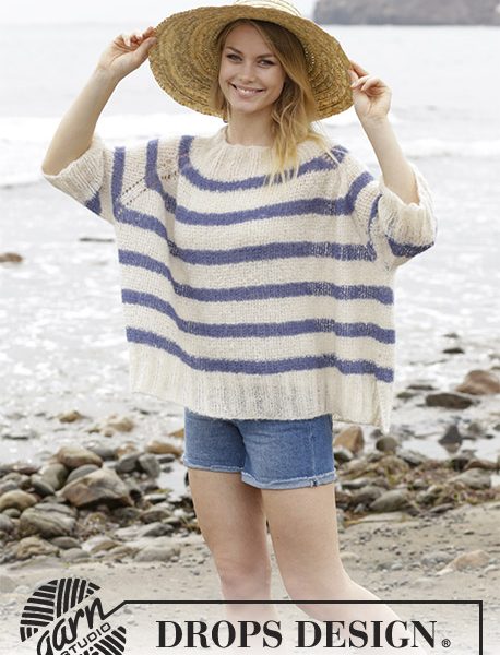 Free Knitting Pattern for a Riviera Stripes Sweater