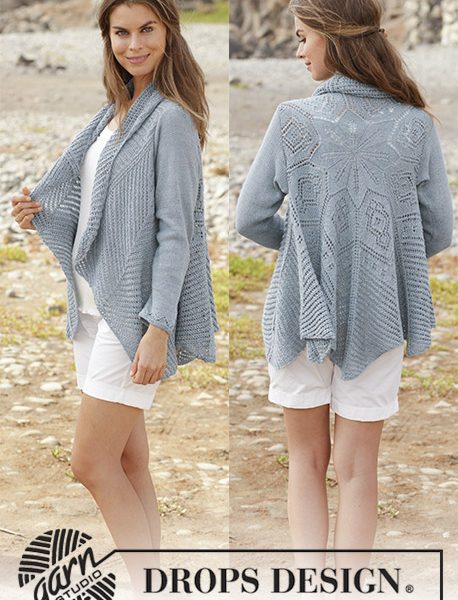 Free Knitting Pattern for a Seaside Dreamer Lace Cardigan