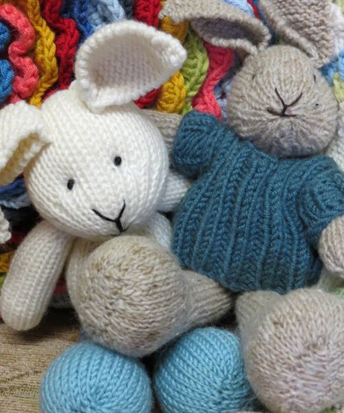 Free Knitting Pattern for a Sunny Bunny Rabbit Toy