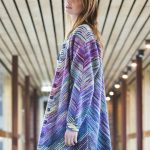 Free Knitting Pattern for a Women's Cardigan with Slanted Striping Pattern