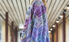 Free Knitting Pattern for a Women’s Cardigan with Slanted Striping Pattern