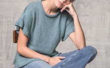 Free Knitting Pattern for an Axelle Sweater in Phildar