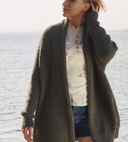 Free Knitting Pattern for an Oversized Relaxed Cardigan