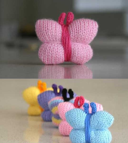 Free Knitting for a Quick and Very Easy Butterfly