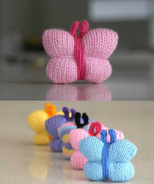 Free Knitting for a Quick and Very Easy Butterfly