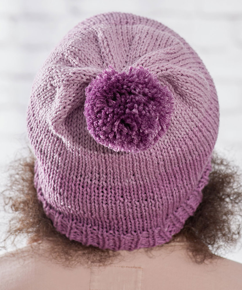 Free Knitting patterns for Easy Stockinette Stitch Knit Ombre Hat